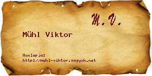 Mühl Viktor névjegykártya