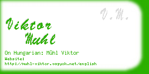 viktor muhl business card